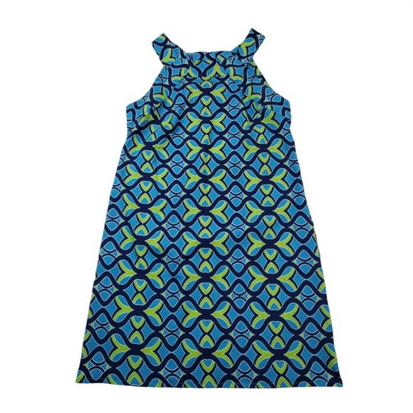 CC - Buckhead Betties Shift Dress Women Medium Navy Blue Green Sleeveless Summer - Picture 2 of 6